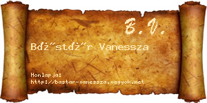 Bástár Vanessza névjegykártya